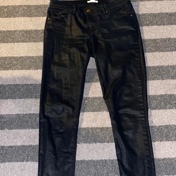 Leather Low Rise Jeans - Picture 4 of 7